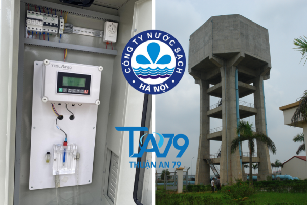 LẮP ĐẶT THIẾT BỊ ĐO CLO DƯ ONLINE - NHÀ MÁY NƯỚC BẮC THĂNG LONG - CÔNG TY CẤP NƯỚC HÀ NỘI